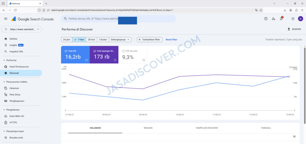 Statistik Google Discover